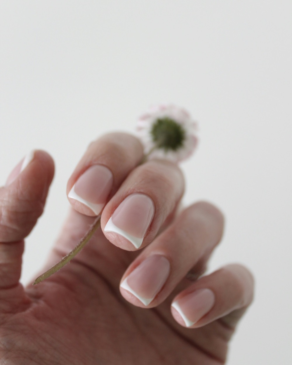 Hand-painted floral accent nail